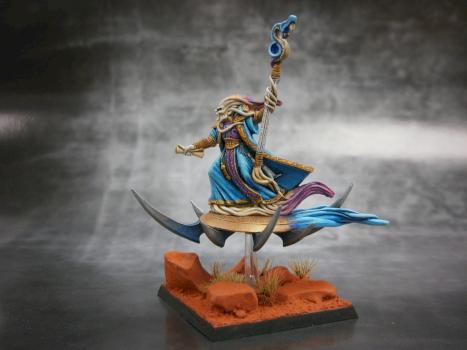 Limited Chaos Mini. Tzeentch Wizard riding on Disc by Yamamoto