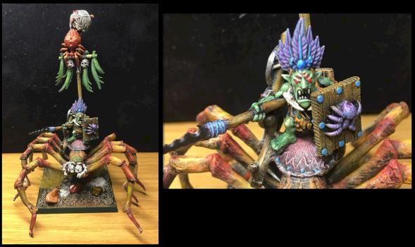 Customized Goblin Boss on Gigantic Spider by Graishak