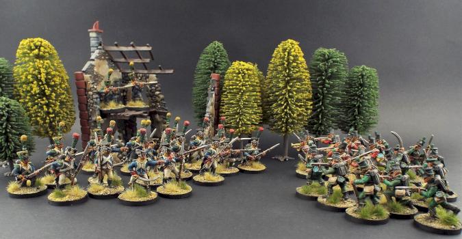 28mm Front Rank ~ French Skirmishers Clash with British Forces. by avalonindustries2040