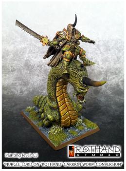 Nurgle Lord on demonic mount conversion by Kseronarogu