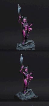 Dancer Daemonette by Print'nPaint Miniatures by CyAniDe