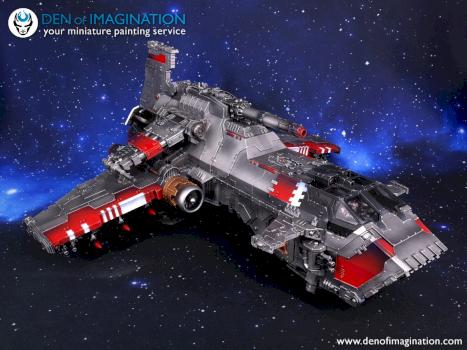 Firepower strapped to an incredibly striking piece of Space Marines technology, this is the Thunderh by DEN of IMAGINATION