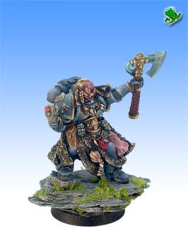 Space Wolves Rune Priest by leprechaun studio