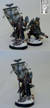 Commissar Ciaphas Cain and Jurgen by Manu Miniatures