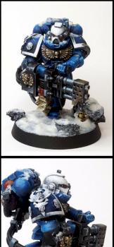 Ultramarines Tyrannic War Veteran (Heavy Flamer) by Replica