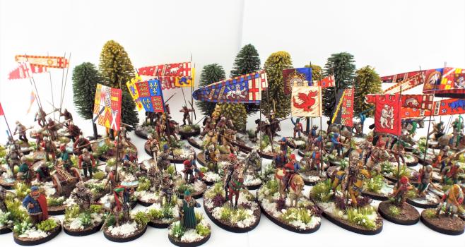 28mm Perry Miniatures - WOTR Lion Rampant Retinue by avalonindustries2040