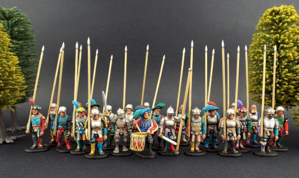 28mm Warlord Games Landsknechts Pikemen Unit. by avalonindustries2040