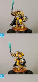 Imperial Fists Primaris Marine Captain in Gravis Armor by HooY