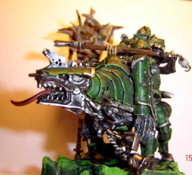 project: Commander of Nurgle with beast and infected banner by DomenicoS