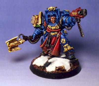 Templars Omega Terminator Librarian - snow base by BJCMiniStudio