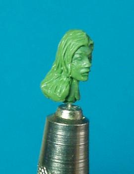 Female Head sculpt Profile 1/32 scale by hawkeye