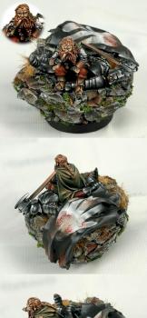 Gimli on Dead Uruk-Hai Golden Demon 2011 finalist by Flameon