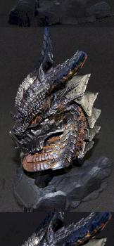 Original Sculpture:Deathwing Bust by volrath1982