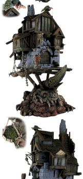 Chaos Nurgle Sorcerer House on the Giant Toad by dargo000