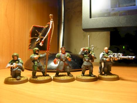 Cadian command squad by birchleaf