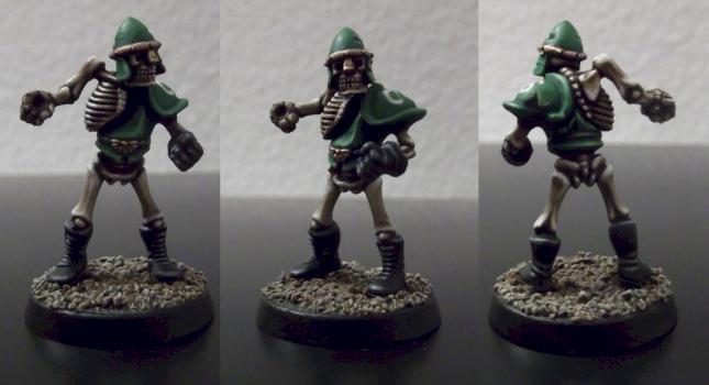 Blood Bowl Undead Skeleton, BloodBowl Untotes Skelett by Dino