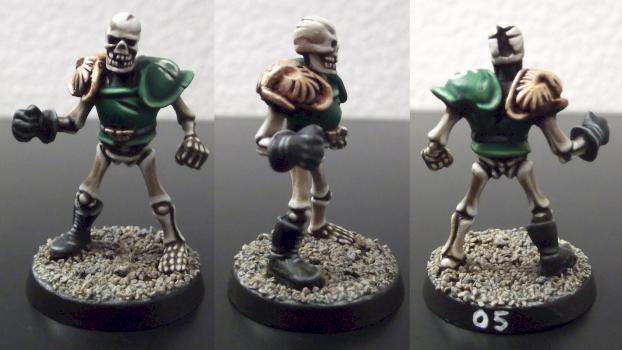 Blood Bowl Undead Skeleton, BloodBowl Untotes Skelett by Dino