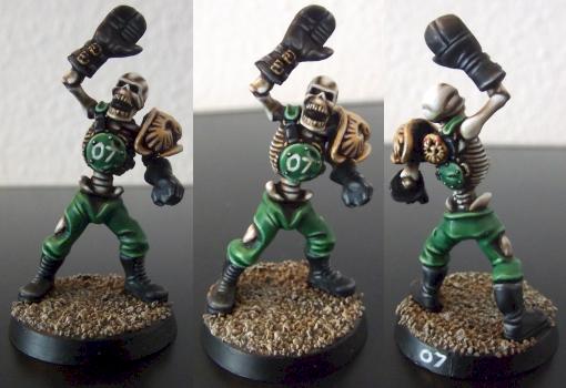 Blood Bowl Undead Skeleton, BloodBowl Untotes Skelett by Dino