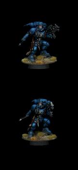 Ultramarines Vanguard Lieutenant in Phobos Armor by HooY