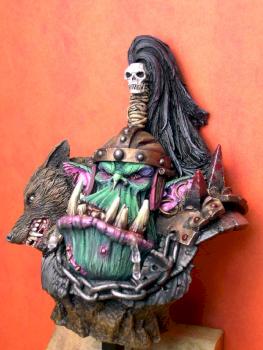 ORK WARLORD BUST by warcot