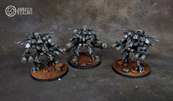 Tau Empire XV9 Battlesuits by Awaken Realms