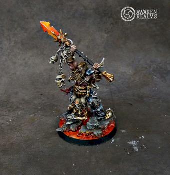 Age of Sigmar Chaos Khorne Exalted Deathbringer with Impaling spear by Awaken Realms