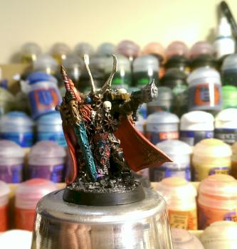 Chaos Lord with Plasma Pistol by arcane_cowboy