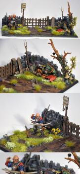 No trespassing! Empire archer and orc diorama by lybban