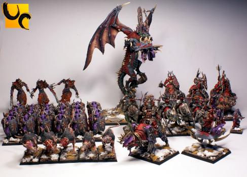 Chaos Knight army for the skirmish game Song of Blades and Heroes by UnlimitedColours