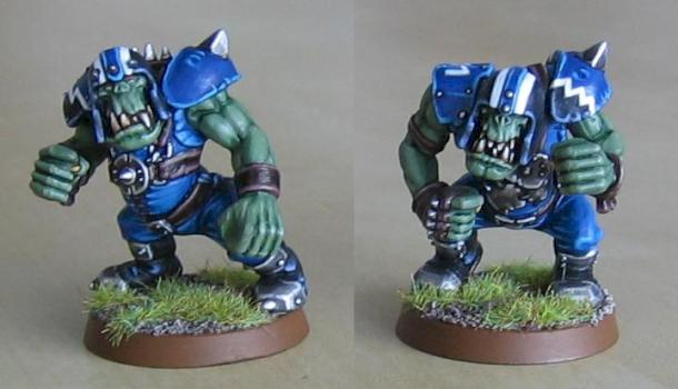 BloodBowl Orc-Linemen, Blood Bowl Ork-Feldspieler by Dino