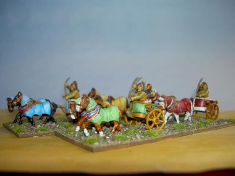 egyptian chariots 15mm by aftermath