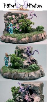 Diorama Purple and Teal Princess with Monster Iron Painter by PaintMinion