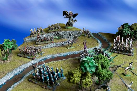 Dark Elves invading Lusria by Agalarth