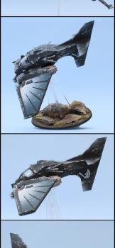 Dark Angels Ravenwing Nephilim Jetfighter by lono