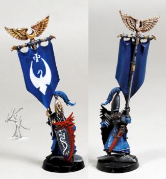 High Elf Standard Bearer by spiralingcadaver