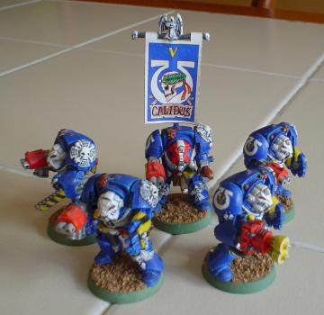 Ultramarines Terminator Squad by cygnus46