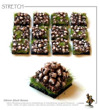 28mm Skull Bases - thebattleforge Wargame Miniatures by stretch