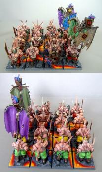 Ogre Kingdoms Bull Regiment by BeastMum