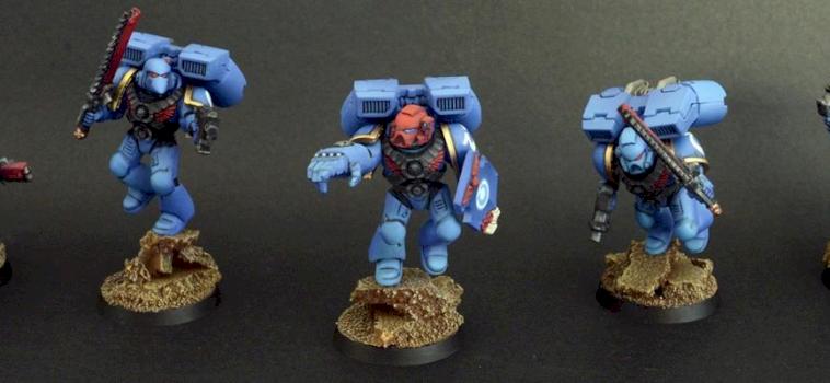 Space Marines Ultramarines Assault squad by Cliff1995