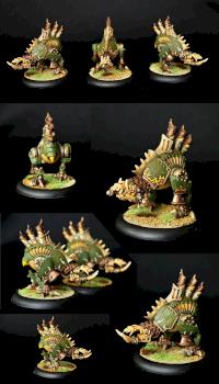 Warmachine Cryx Deathripper & Defiler Bonejacks by Anolecrab