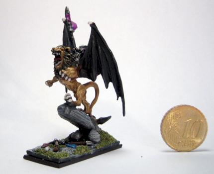 Une autre figurineWarmaster (10mm) Dark Elf Hero on Manticore by legdba