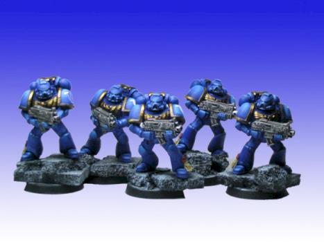 Ultramarines 5 man squad by miniDrake