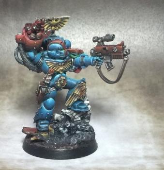 Space Marine Captain 3rd Company Ultramarine Chapter by Elkantar