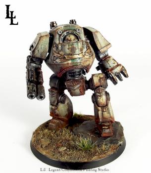 Battle of Calth Contemptor Dreadnought Deathguard Commission by lilloser