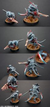 Beginning of the Swarm, Tyranid Warrior and Termagaunt by Johnnyhorse