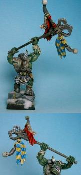 Black Orc Standard Bearer. by tentoone