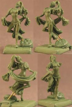 Dark Sword Miniatures - Parkinson Masterworks Dancing Girl Green by Tom Meier by DarkSwordMiniatures