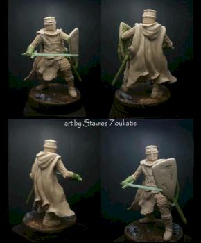 Templar Knight 54mm by Stavros Zouliatis