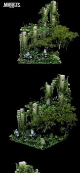 Epic scale (6mm) Eldar diorama : the base by dim69