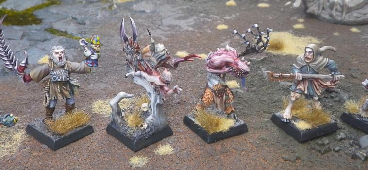 Mordheim Beastmen Ungor Mutants, kitbashed conversions by Hamish Longstride